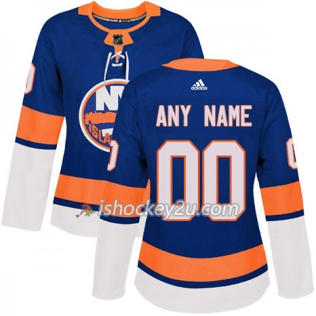 Dame NHL New York Islanders Tilpasset Adidas 2017-2018 Blå Authentic